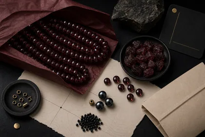 Garnet After Midnight material-origin image with Mozambique rhodolite garnet context