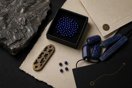 The Ink Atlas Earrings origin route image with Ceylon sapphire context
